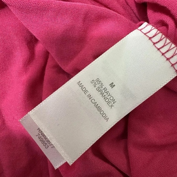 NWT Bisou Bisou Women's Sz M Sweater Pullover  Fuchsia Pink Long Dolman Sleeves - Picture 8 of 10